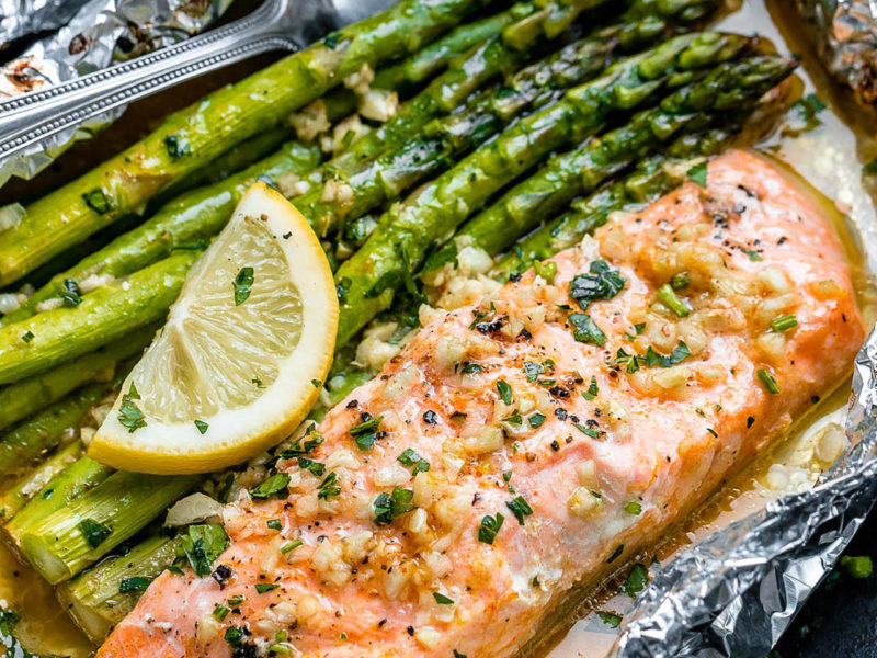 Salmon and Asparagus Foil Packs
