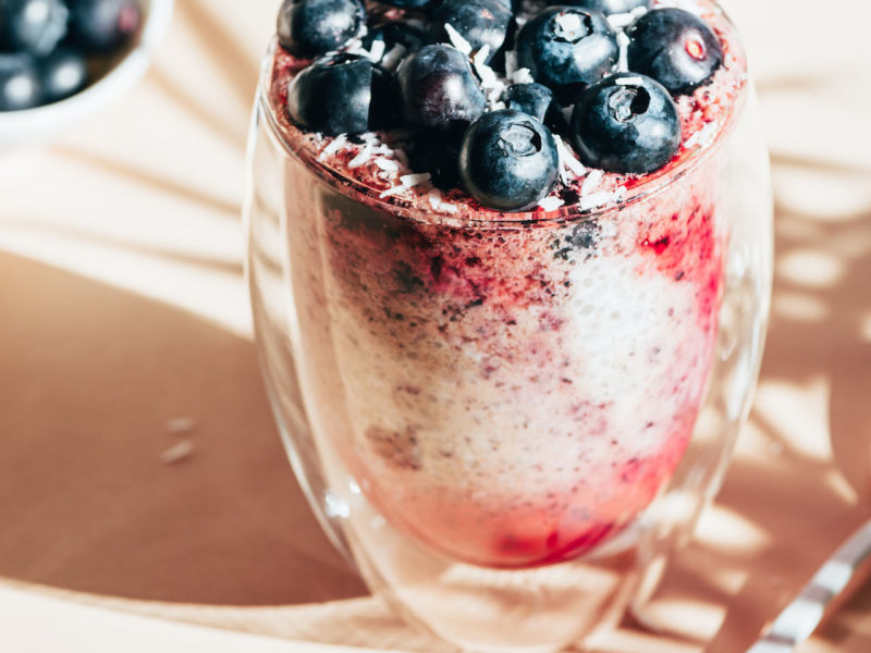 Overnight Chia-Blueberry Delight