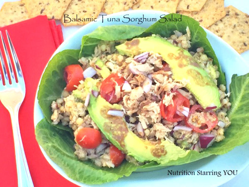 Balsamic Tuna Sorghum Salad